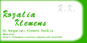 rozalia klemens business card