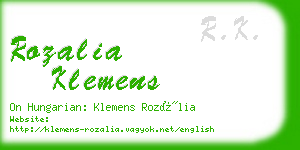 rozalia klemens business card